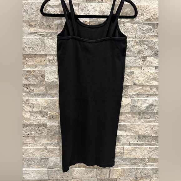 Elegant Black Sleeveless Dress, ribbed, size L, QU STYLE - Picture 2 of 5